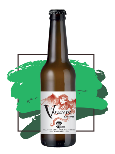 La vouivre : saison - Bière de type saison belge brassée généralement dans les mois froids pour être bue l'été, à l'origine par les travailleurs saisonniers des fermes. Bière fraiche et légère, légèrement acide et épicée.
